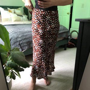 Brown Skirt with Black and White points